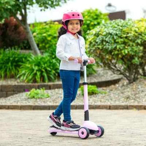 Scooter plegable iSporter Deluxe con luces RGB rosa y azul - Imagen 1 de 10