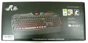 Rii RK900 7 Colors Rainbow Multi Media Gaming Keyboard LED Back lit Mechanical - Picture 1 of 12