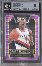 C.J. McCollum 2013-14 Panini Select 10 Draft Selections Purple RC 16/99 BGS 9