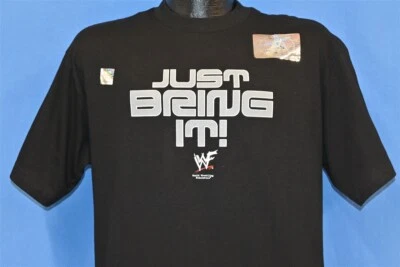 Camiseta de colección Y2K WWF DWAYNE THE ROCK JOHNSON JUST BRING IT DEADSTOCK LUCHA LIBRE M  Foto 1 de 4