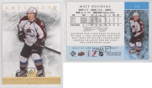 2012-13 Upper Deck Artifacts Gold Spectrum /25 Matt Duchene #59
