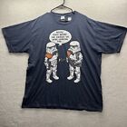 Star Wars Shirt Mens 2XL Blue Fight Droid Expressions Short Sleeve Casual Active