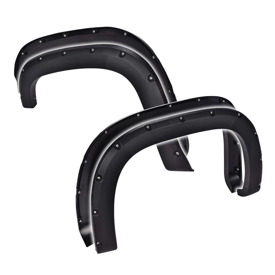 Fit For 07-13 GMC Sierra 1500 2500HD 3500HD Pocket Rivet Fender Flares Textured Foto 1 de 4