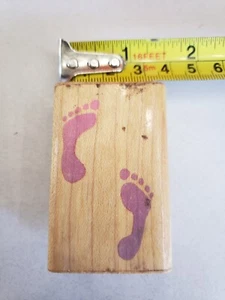 1991 Comotion #494 Footprints rubber stamp - Picture 1 of 3