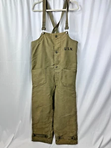 Salopette bavaglino bavaglino vintage WW2 US Navy Department foderata media stencil - Foto 1 di 9