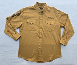 Roper camicia uomo XL western bottoni a pressione manica lunga ricamata cowboy rodeo - Foto 1 di 12