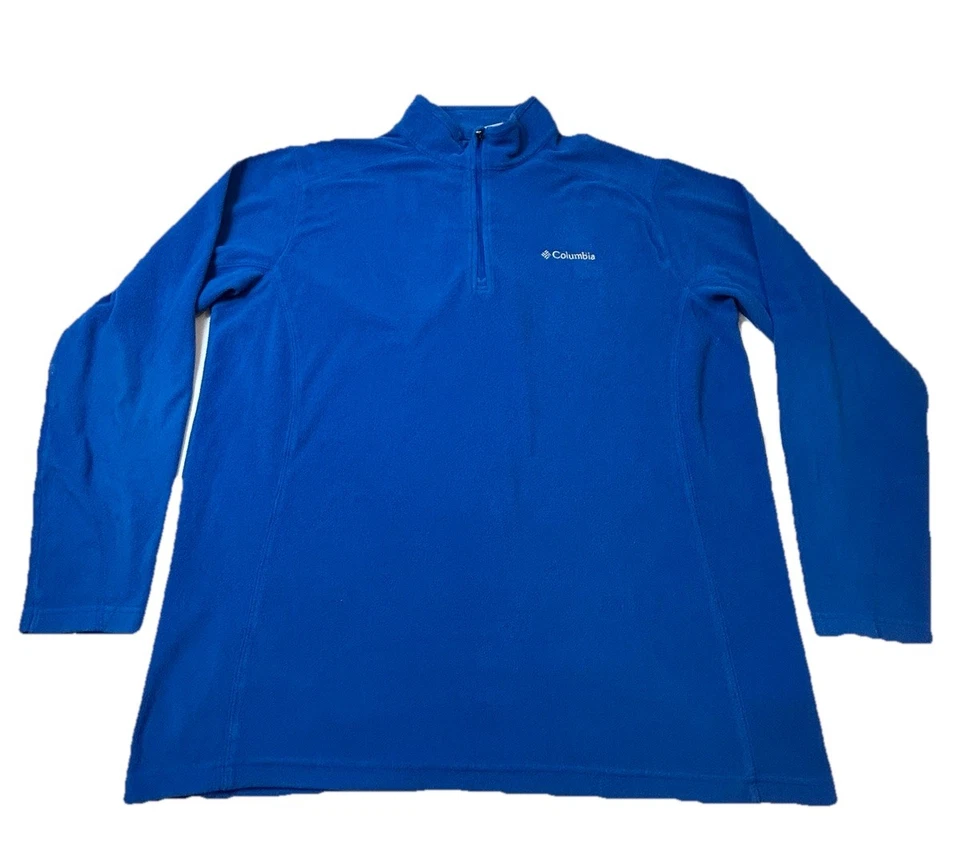 Pullover Columbia polar para mujer grande azul poliéster cuarto cremallera cálido top suave Foto 1 de 4