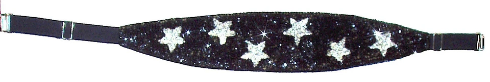 Cinturón de lentejuelas negro con estrellas plateadas (adulto-unisex, talla única) Foto 1 de 1