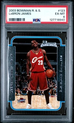 2003 Bowman Rookies & Stars Леброн Джеймс No123 PSA 6 дебютант коза RC Cavs - Изображение 1 из 2