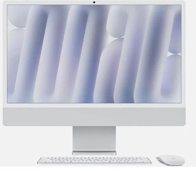 Apple iMac 24" Silver 256GB SSD, M4 8-Core CPU, 16GB RAM, 8-Core GPU (MWUC3LL/A) - Image 1 of 3