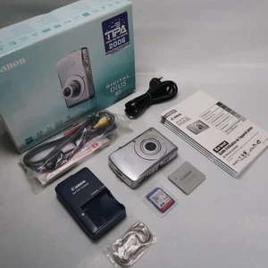 Canon Ixus 65 6.0MP Digital Compact Camera Silver, SD Card, Manual, Boxed - Picture 1 of 20