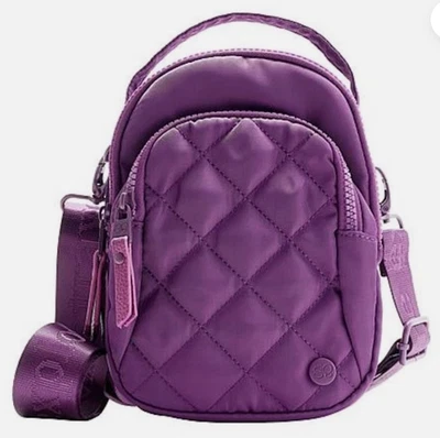 Samantha Brown To-Go Quilted Triple Compartment Crossbody PURPLE nwt - Image 1 of 4