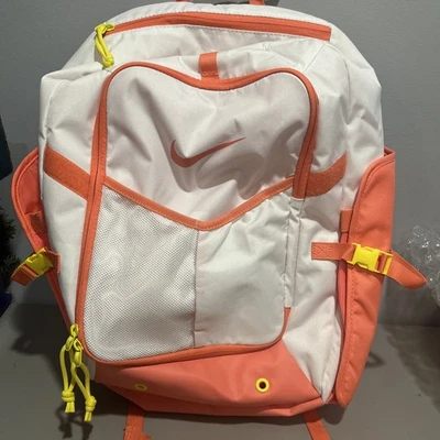 Mochila de bate de béisbol Nike Diamond Select para adultos naranja y BLANCA con amarillo Foto 1 de 4