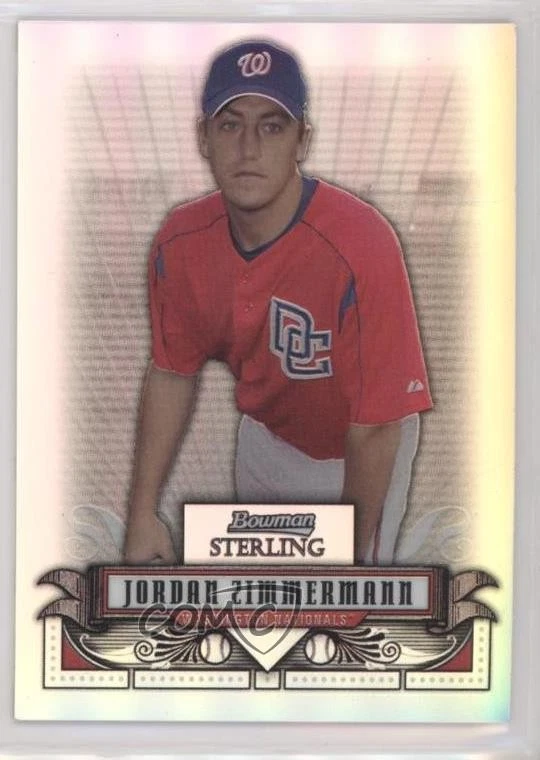 2008 Bowman Sterling Prospects Refractor /199 Jordan Zimmermann #BSP-JZ - Image 1 of 2