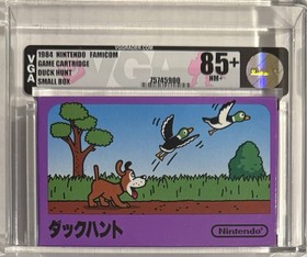 Duck Hunt VGA 85+ NM+ 🔥 UNOPENED PURPLE BOX!  1984 Graded Famicom Nintendo JPN