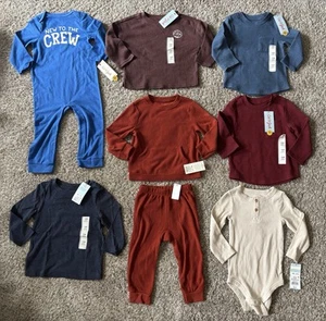 18 Month Baby Boy/unisex clothes lot: Cat and Jack (8 pcs) Shirts, Pants, Outfit - Picture 1 of 5