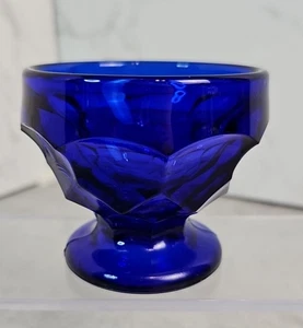 Georgian Cobalt Blue Honeycomb Sherbet Dessert Glass - Picture 1 of 10