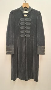 Halloween MCR Karen Millen Size UK 12 Black Cotton Trench Gothic ALT - Picture 1 of 12
