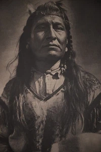 "Edward S. Curtis 'New Chest – Piegan' Native American Photogravure Print - Picture 1 of 4