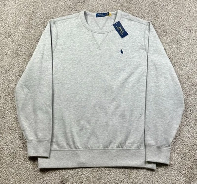 Polo Ralph Lauren Double-Knit Sweatshirt Pullover Heather Grey Men’s Size XL NWT - Image 1 of 4