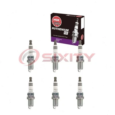 6 件 NGK Ruthenium HX 火花塞适用于 2005 - 2008 奥迪 A6 Quattro 3.2L V6 - ee — 第 1/4 张图片