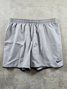 Nike Shorts Womens M Gray Soccer Slim Fit Athletic Running Gym 4" Inseam DH8302 - Picture 1 of 9