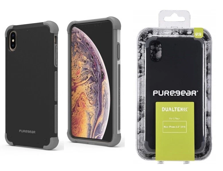 Funda protectora contra caídas DualTek iPhone XS Max grado militar | Negra mate Foto 1 de 4