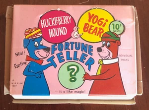1977 Hanna Barbera Huckleberry Hound & Yogi Bear Fortune Teller Empty Wax Box - Picture 1 of 6
