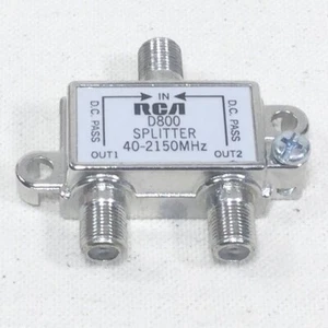 RCA Universal 2-WEGE SATELLITEN TV SIGNAL SPLITTER 40-2150 Mhz D800 DC PASS - Bild 1 von 4