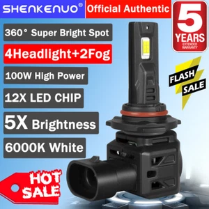 For Jeep Grand Cherokee 2014-2018 Combo 6x 6000K LED Headlights + Fog Bulbs M7H - Foto 1 di 22