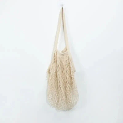 French Market Grocery  Cotton Net Bag (Natural Off-White) - Image 1 of 4