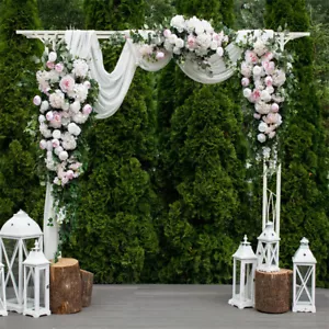 Wide Garden Arch Metal Archway Gate Rose Vine Plants Climbing Trellis Heavy Duty - Picture 1 of 15