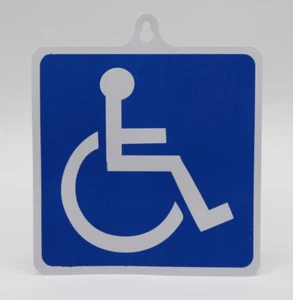 Distintivo sedia a rotelle blu disabili auto interno ventosa finestrino distintivo - Foto 1 di 8