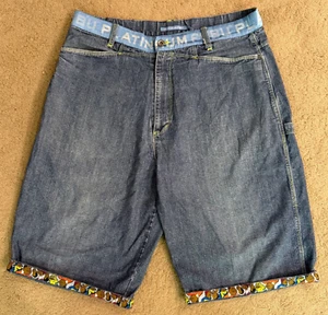 Vintage Platinum Fubu Fat Albert Jean Shorts Jorts Men 38x14 Collaboration RARE - Picture 1 of 11