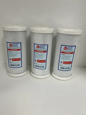 4 Packs Big Blue Carbon Block Replacement Water Filter 4.5" x 10" Whole House - Image 1 of 2