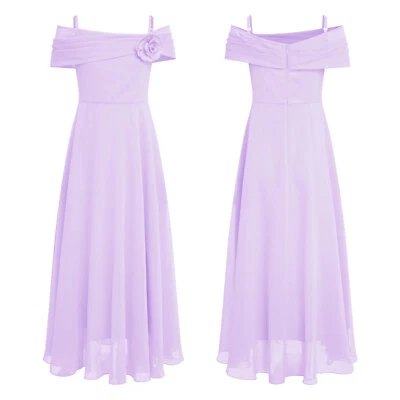 Kids Girls Ball Gown Birthday Dress Prom Costume Evening Party Skirt Elegant - Image 1 of 3