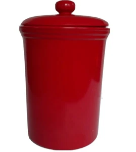 Room Essentials Canister Scarlet Red Medium 10" Tall Melamine & Tight Lid - Picture 1 of 7