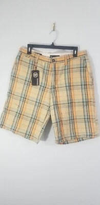Weatherproof Mens NWT Multicolor Plaid Cargo Shorts. Waist 34". Inseam 10.5".  Foto 1 de 4