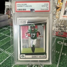 2022 Score Football Garrett Wilson Rookie Card 306 PSA 10 GEM MINT New York Jets