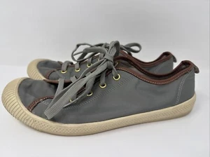 Palladium Shoes Easy Lace Canvas Casual Trainers Blue Brown Women's 8 - Picture 1 of 10