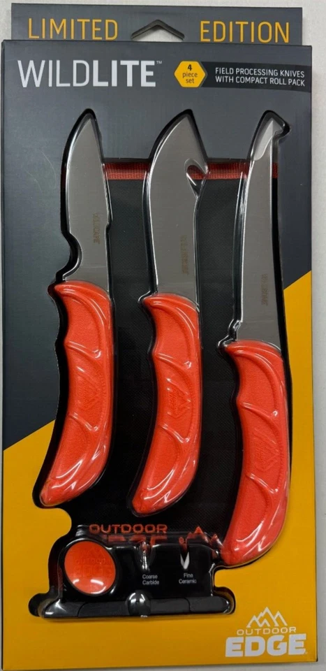 NUEVO Combo de procesamiento de campo de juego Wildlite borde exterior 3 cuchillos y paquete de rollos Foto 1 de 1