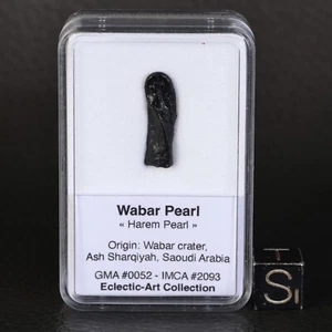 Perle Wabar Von 0,43 G Impact Neu! Sehr Schöne Scheibe Meteorit - Bild 1 von 7