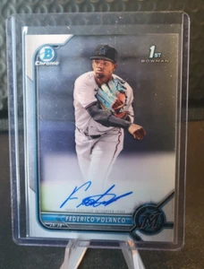 2022 Bowman Chrome AUTO Federico Polanco CPA-FP - Miami Marlins - Picture 1 of 2