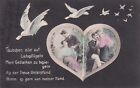 Postkarte - Liebespaar mit Brieftauben  (49)