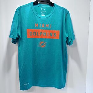 The Nike Tee Miami Dolphins NFL Men’s Large Dri-Fit Athletic Cut Like New!