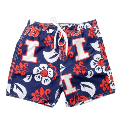 Men's University of Illinois Swim Trunks Floral Swim Shorts Cover