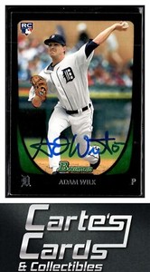 Adam Wilk 2011 Bowman Draft Picks #98 Detroit Tigers TTM/IP Signed Autographed