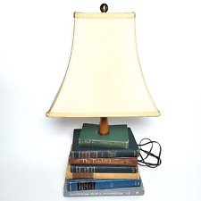Vintage Books Folk Art Table Lamp Handmade 23" X 11'' IN (L, W)