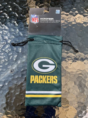 GREEN BAY PACKERS NFL EYEGLASS HOLDER MICROFIBER DRAWSTRING BAG Cover