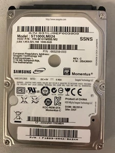 Seagate Momentus 1TB ST1000LM024 SATA P/N: HN-M101MBB/M2 P/N:665259-003 - Afbeelding 1 van 2